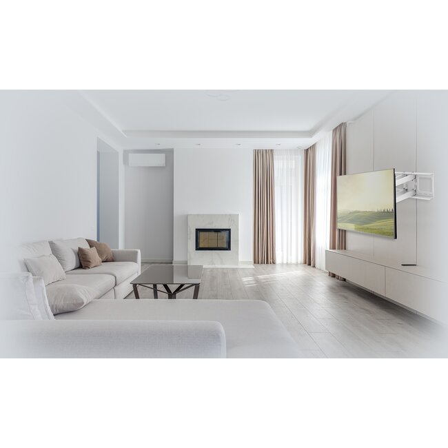 My Wall Wandhalterung für Bildschirme bis 70 Zoll / Full Motion (3 Drehpunkte) / Weiß