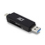 ACT USB-Kartenleser mit USB-C/USB-A und 2 Steckplätzen für (Micro) SD/TF/MMC - USB 3.0