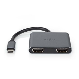 Nedis Nedis USB-C auf 2x HDMI 4K 30Hz Adapter / Schwarz - 0,10 m