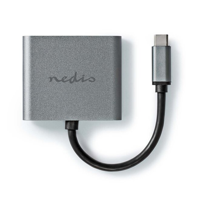Nedis USB-C auf 2x HDMI 4K 30Hz Adapter / Schwarz - 0,10 m