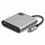 ACT USB-C auf HDMI 4K 30Hz, USB-A & USB-C PD 60W Adapter Aluminium - 0,15 m