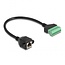 RJ45 (v) - 2-teiliges Terminalblock Kabel - U/UTP - CAT6 Gigabit / Schwarz - 0,30 m