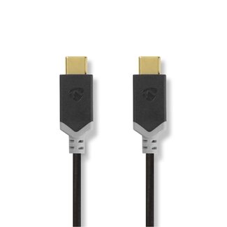 Nedis Nedis USB-C-auf-USB-C Kabel - USB 3.0 - 20V/3A - Schwarz - 2 Meter