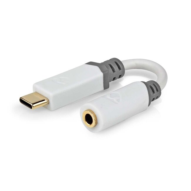 Nedis USB-C auf 3,5mm Klinke Audio Adapter - aktiv / weiß - 0,10 m