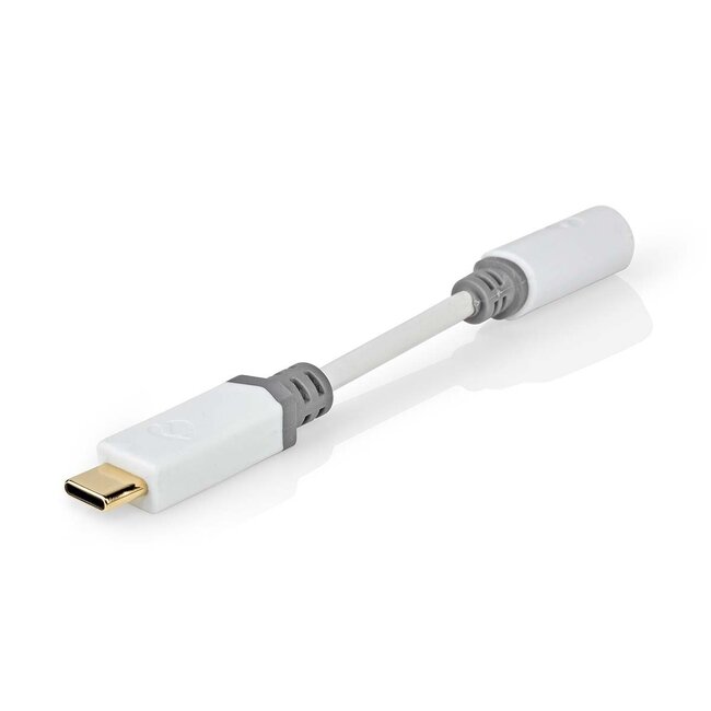 Nedis USB-C auf 3,5mm Klinke Audio Adapter - aktiv / weiß - 0,10 m