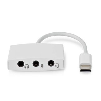 Nedis Nedis USB-C auf 3x 3,5mm Klinke Audio Adapter - aktiv / weiß - 0,10 m