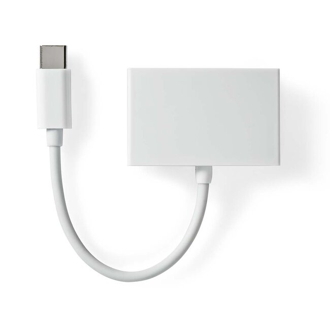 Nedis USB-C auf 3x 3,5mm Klinke Audio Adapter - aktiv / weiß - 0,10 m