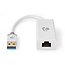 Nedis USB-A zu RJ45 Gigabit Ethernet LAN Adapter - USB 3.0 - CAT6 / Weiß - 0,20 m