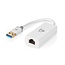 Nedis USB-A zu RJ45 Gigabit Ethernet LAN Adapter - USB 3.0 - CAT6 / Weiß - 0,20 m
