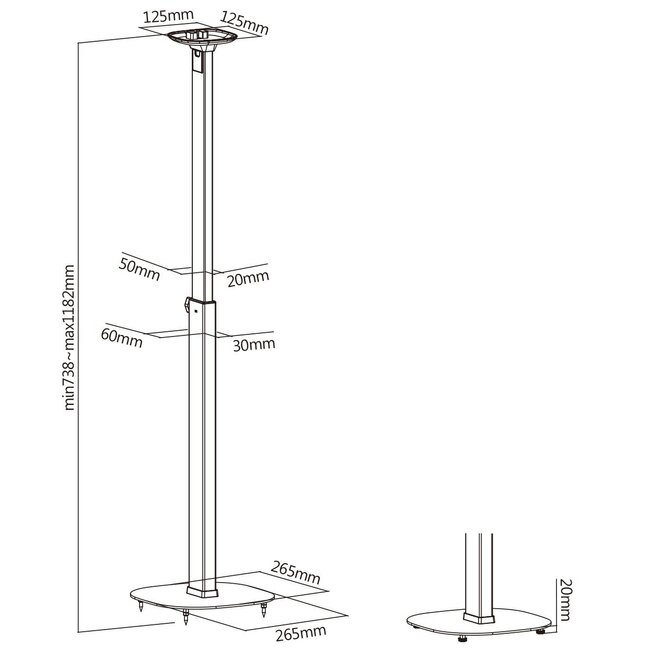 My Wall Stativ-Set für Sonos ONE und ONE SL / Weiß