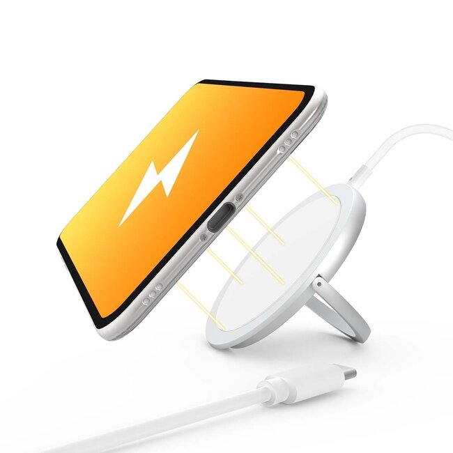 Nedis 15W Qi Wireless Charger mit Ständer aus Aluminium – 1 Meter