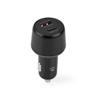 Nedis Nedis Autoladegerät 65W mit 1 USB-C PD & 1 USB-A Quick Charge 3.0 – Schwarz