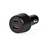 Nedis Autoladegerät 65W mit 1 USB-C PD & 1 USB-A Quick Charge 3.0 – Schwarz