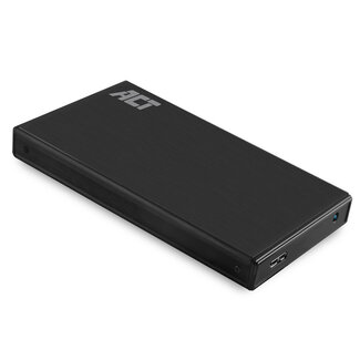 ACT ACT HDD-Gehäuse für 2,5'' SATA HDD/SSD - USB 3.0 (5 Gbps) - Aluminium/Schwarz