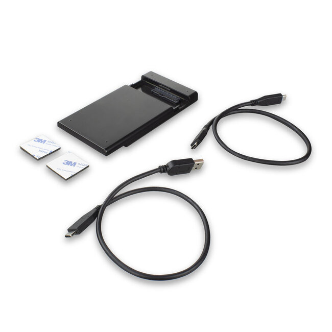 ACT HDD-Gehäuse für 2,5'' SATA HDD/SSD - USB 3.1 (10 Gbps) - Kunststoff, werkzeuglos / schwarz