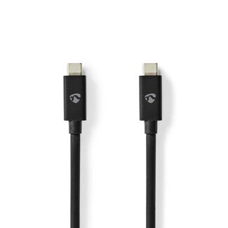 Nedis Nedis USB-C auf USB-C Kabel - USB4 (bis 20 Gbit/s) - PD3.1 bis 240W - Video bis 8K 60Hz - Schwarz - 2 Meter