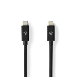 Nedis Nedis USB-C auf USB-C Kabel - USB4 (bis 40 Gbit/s) - PD3.1 bis 240W - Video bis 8K 60Hz - Schwarz - 1 Meter