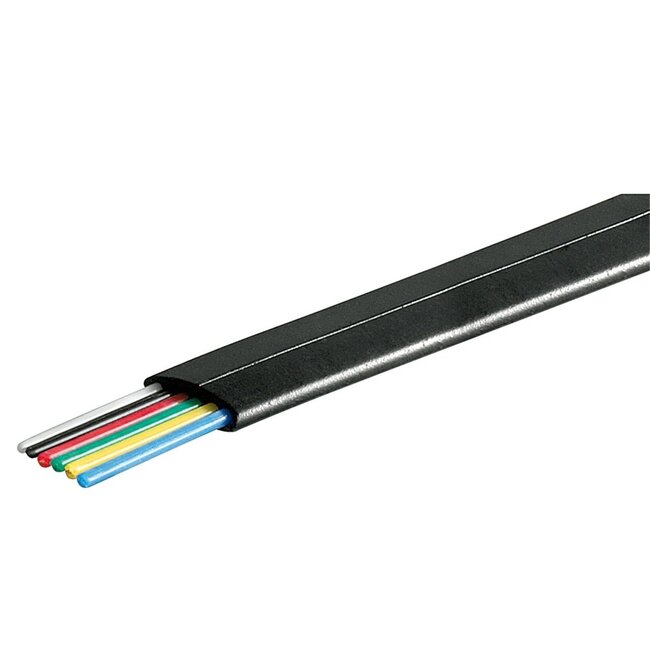 Telefonkabel 6-adrig CCA (AWG28) schwarz - 100 Meter Rolle