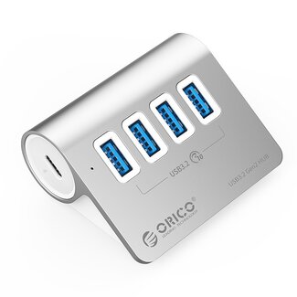 Orico Orico USB-A/USB-C Desktop-Hub mit 4 USB-A Ports – busbetrieben – USB 3.1 (bis 10 Gbit/s) – Aluminium – 0,5 m