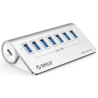 Orico Orico USB-Hub mit 7 USB-A Anschlüssen - busbetrieben - USB3.1 (bis 10 Gbit/s) / Aluminium - 1 Meter