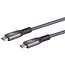 Premium USB-C-auf-USB-C Kabel - USB4 (bis 40 Gbit/s) - PD3.1 bis 240W - Video bis 8K 60Hz - Schwarz - 1 Meter