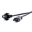 Bachmann Installationsstecker Stromkabel - Wieland GST18® - CEE 7/7 - LSZH Schwarz - 2 Meter