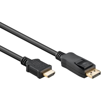 Goobay DisplayPort zu HDMI Kabel - DP 2.0 / HDMI 2.1 (8K 60Hz + HDR) - 2 Meter Schwarz