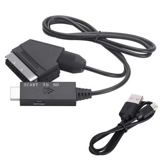 Dolphix Scart (m) zu HDMI (m) Konverterkabel / Schwarz - 1 Meter