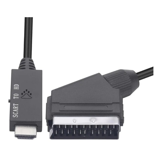 Scart (m) zu HDMI (m) Konverterkabel / Schwarz - 1 Meter