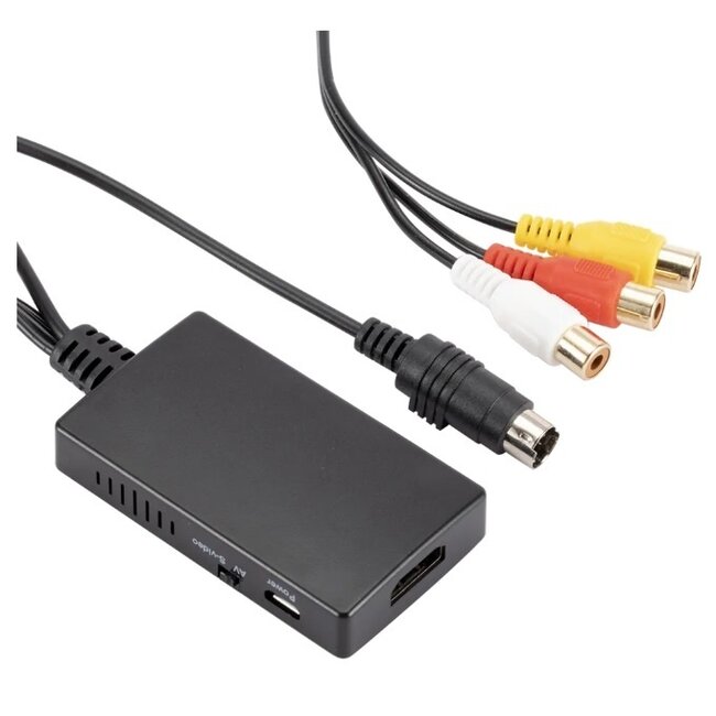 Composite AV & S-VHS zu HDMI Konverter / Schwarz - 0,50 m