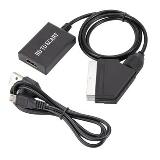 Dolphix HDMI-auf-Scart-Konverterkabel (m) – 1 Meter, Schwarz