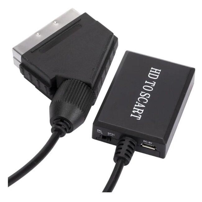 HDMI-auf-Scart-Konverterkabel (m) – 1 Meter, Schwarz