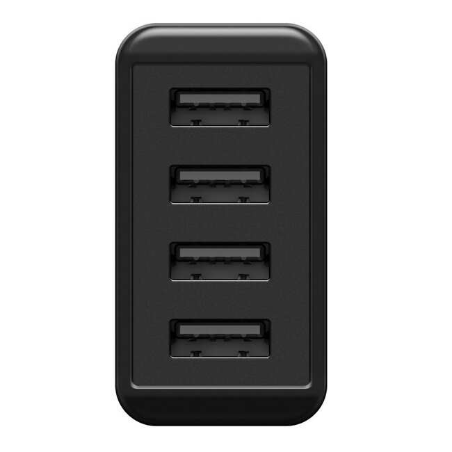 Goobay USB Heimladegerät 4 Ports - Smart IC - 6A / Schwarz
