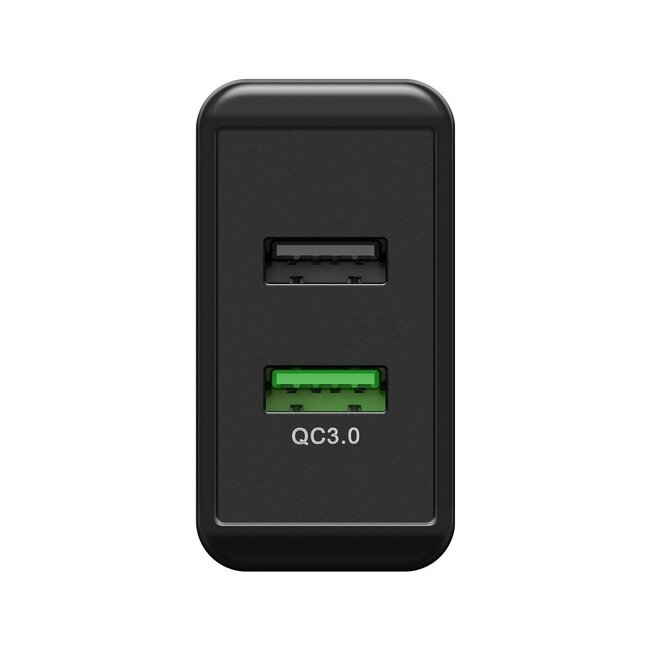 Goobay USB Heimladegerät 2 Ports - Quick Charge 3.0 - 28W / Schwarz