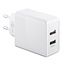 Goobay USB Heimladegerät 2 Ports - Quick Charge 3.0 - 28W / Weiß