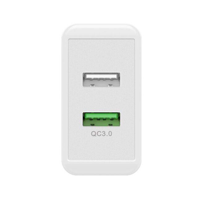Goobay USB Heimladegerät 2 Ports - Quick Charge 3.0 - 28W / Weiß