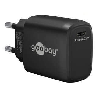 Goobay Goobay Heimladegerät mit 1 USB-C PD Anschluss - 25W / Schwarz