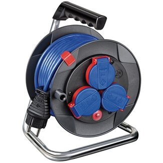 Brennenstuhl Brennenstuhl Garant IP44 Bremaxx Kompakte Kabeltrommel 3-fach / Schwarz/Blau - 15 Meter