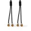 Nedis Premium Tulp Stereo Audiokabel Schwarz - 2 Meter