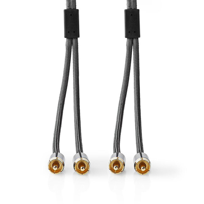 Nedis Premium Tulpen Stereo Audiokabel Schwarz - 5 Meter