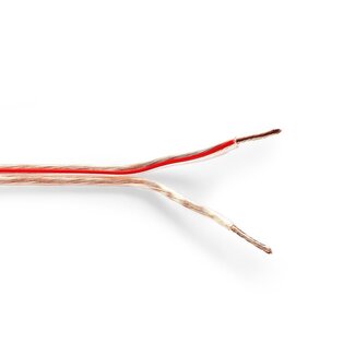 Nedis Nedis Lautsprecherkabel (CU Kupfer) - 2x 1,50mm² / transparent - 1 Meter