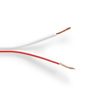 Nedis Nedis Lautsprecherkabel (CU Kupfer) - 2x 1,50mm² / Weiß - 1 Meter