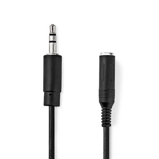 Nedis Nedis 3,5mm Klinke (m) auf 6,35mm Klinke (w) Stereo Audio Adapterkabel - CCS Leiter - Schwarz - 0,20 m