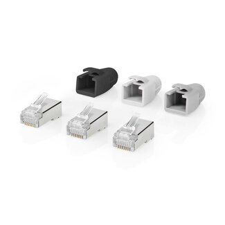 Nedis Nedis RJ45 STP Crimp-Stecker für CAT6a Netzwerkkabel (fest/flexibel) - 10 Stück inkl. Hülsen