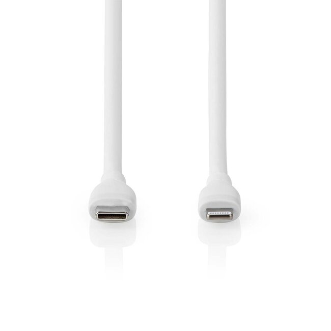 Nedis 8-Pin Lightning auf USB-C Silikonkabel - USB 2.0 - 27W - Weiß - 1,5 m
