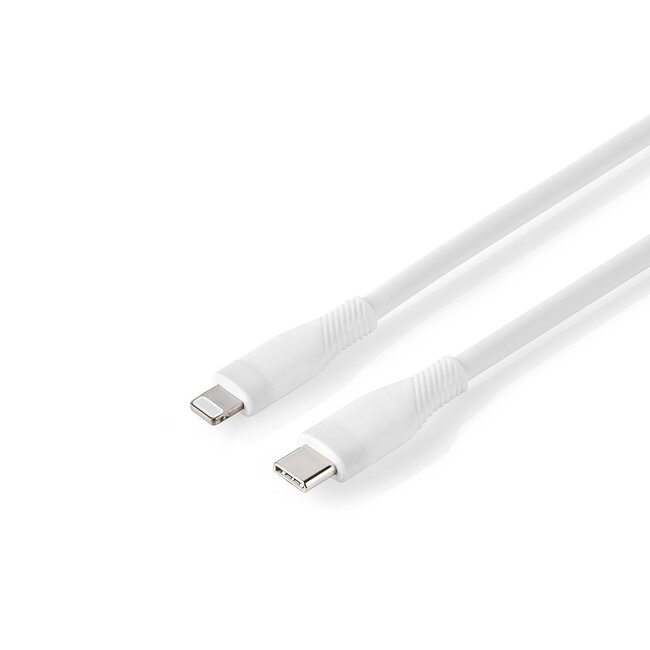 Nedis 8-Pin Lightning auf USB-C Silikonkabel - USB 2.0 - 27W - Weiß - 1,5 m