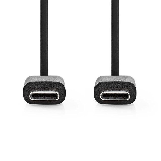 Nedis USB-C auf USB-C Kabel - USB 2.0 - PD 60W - Schwarz - 1 Meter