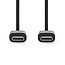 Nedis USB-C auf USB-C Kabel - USB 2.0 - PD 60W - Schwarz - 1 Meter