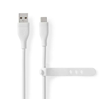 Nedis Nedis USB-C auf USB-A Silikonkabel - USB 2.0 - PD 15W - Weiß - 1,5 m