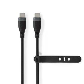 Nedis Nedis USB-C zu USB-C Silikonkabel - USB 2.0 - PD 60W - Schwarz - 1,5 m